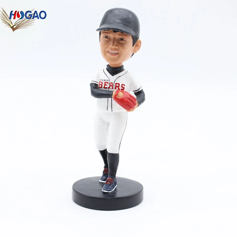 Decorative Resin Baseball Player Bobblehead Figurines for Home Decoration