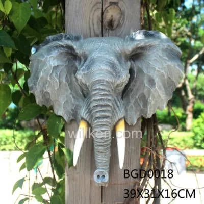Фигурка головы слона из смолы для домашнего декора