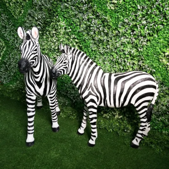 Поддержка настройки больших партийных реквизитов, статуи животных зебры из стекловолокна из смолы