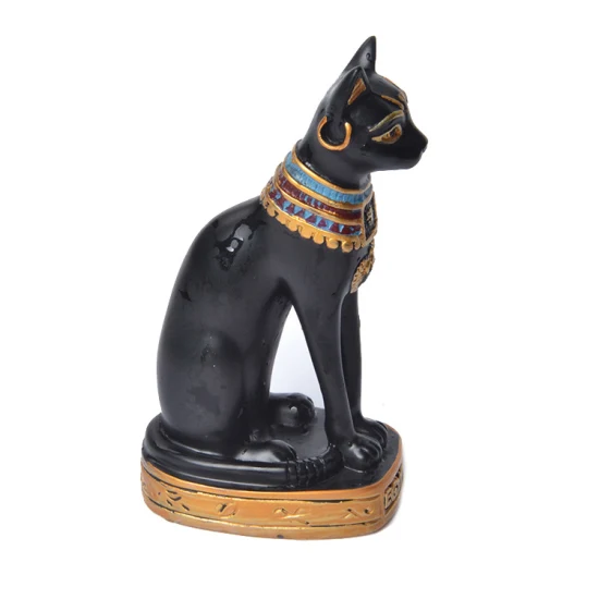 Украшения для домашнего офиса, смоляная статуя котенка, растягивающаяся черная кошка, статуя животного, скульптура из полирезина