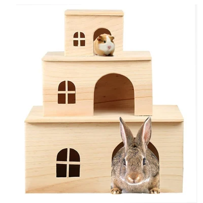 Клетки, переноски и домики для домашних животных Деревянный домик для хомяков