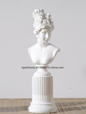 Современная лаконичная белая искусственная женская фигурка из полирезина, статуэтка, мебель